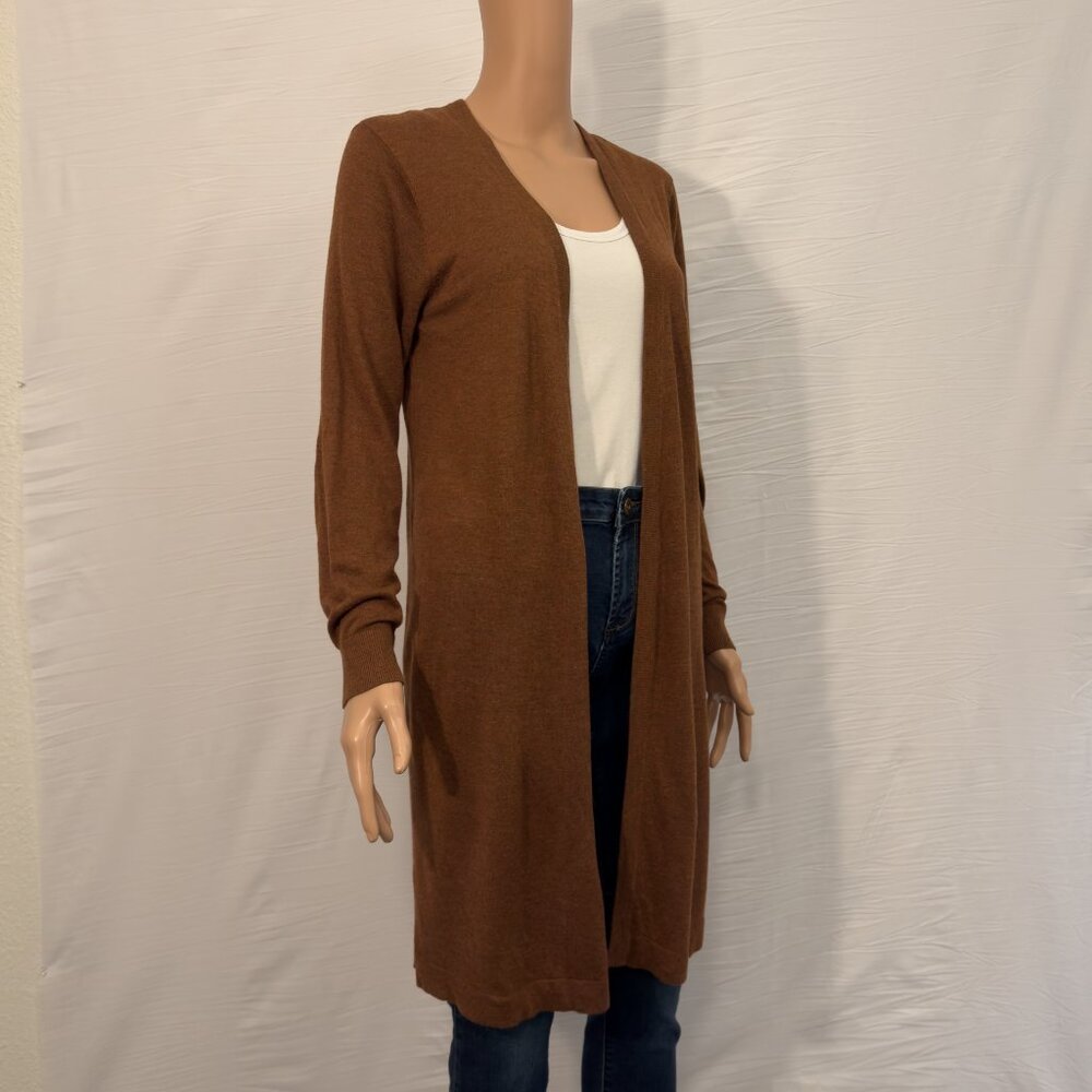 H&M Fine-Knit Duster Cardigan Brown - Picture 8 of 8